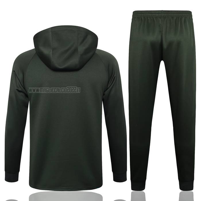Tuta da Track de Felpa del Barcellona Bambino 2023-2024 Verde Oscuro